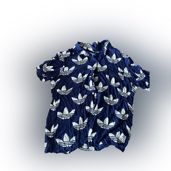 adidas Other - Blue and White Adidas button up, men’s Large